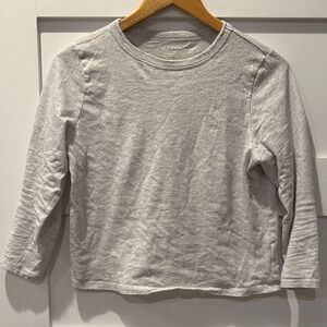 Old Navy - EveryWear Long-Sleeve T-Shirt - Light Gray Heather - XS Petite